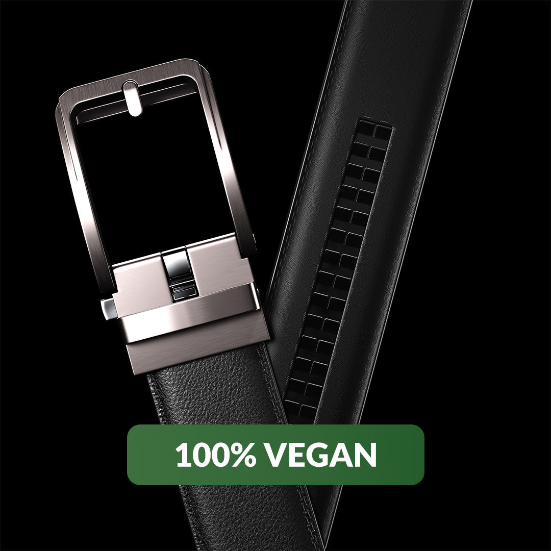 Ceinture Faurel vegan noire sans trous