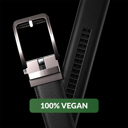Ceinture Faurel vegan noire sans trous