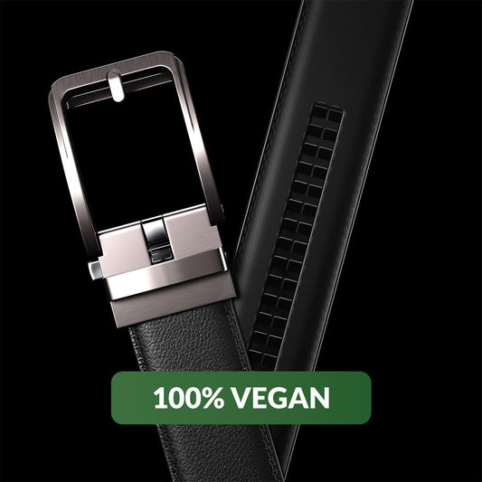 Ceinture Faurel vegan noire sans trous