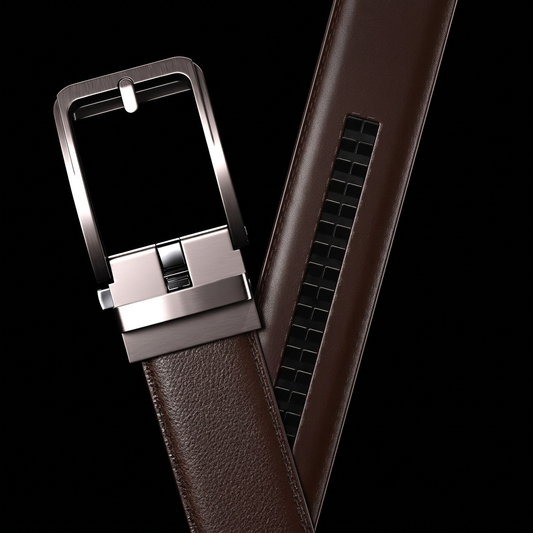 Ceinture Faurel marron boucle argent