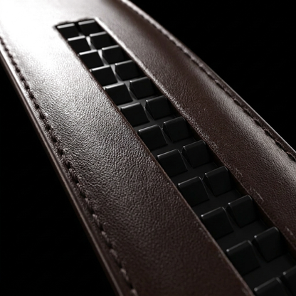 Détail du rail cranté marron