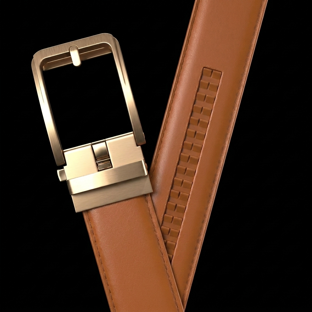 Ceinture Faurel cognac boucle or mat