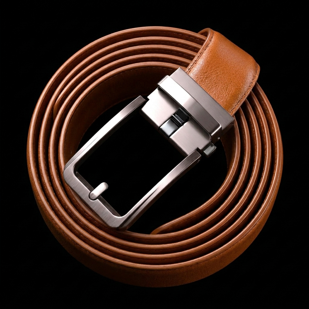 Ceinture Faurel cognac enroulée