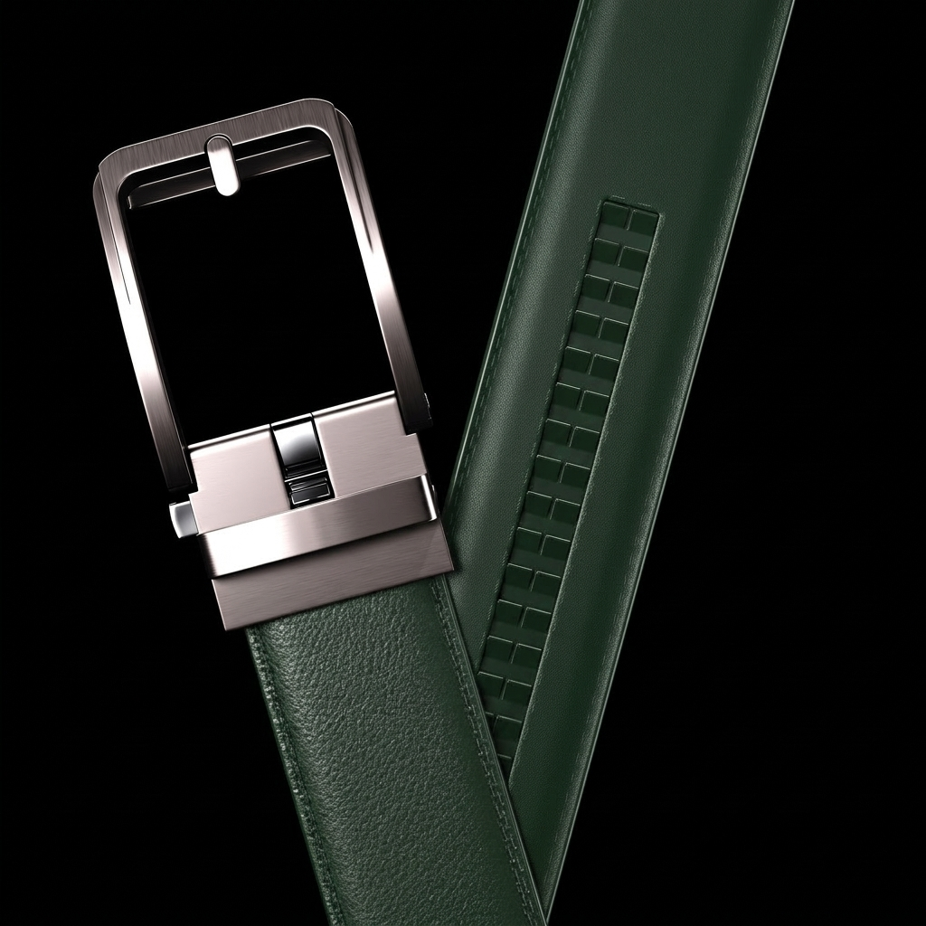 Ceinture Faurel verte boucle argent