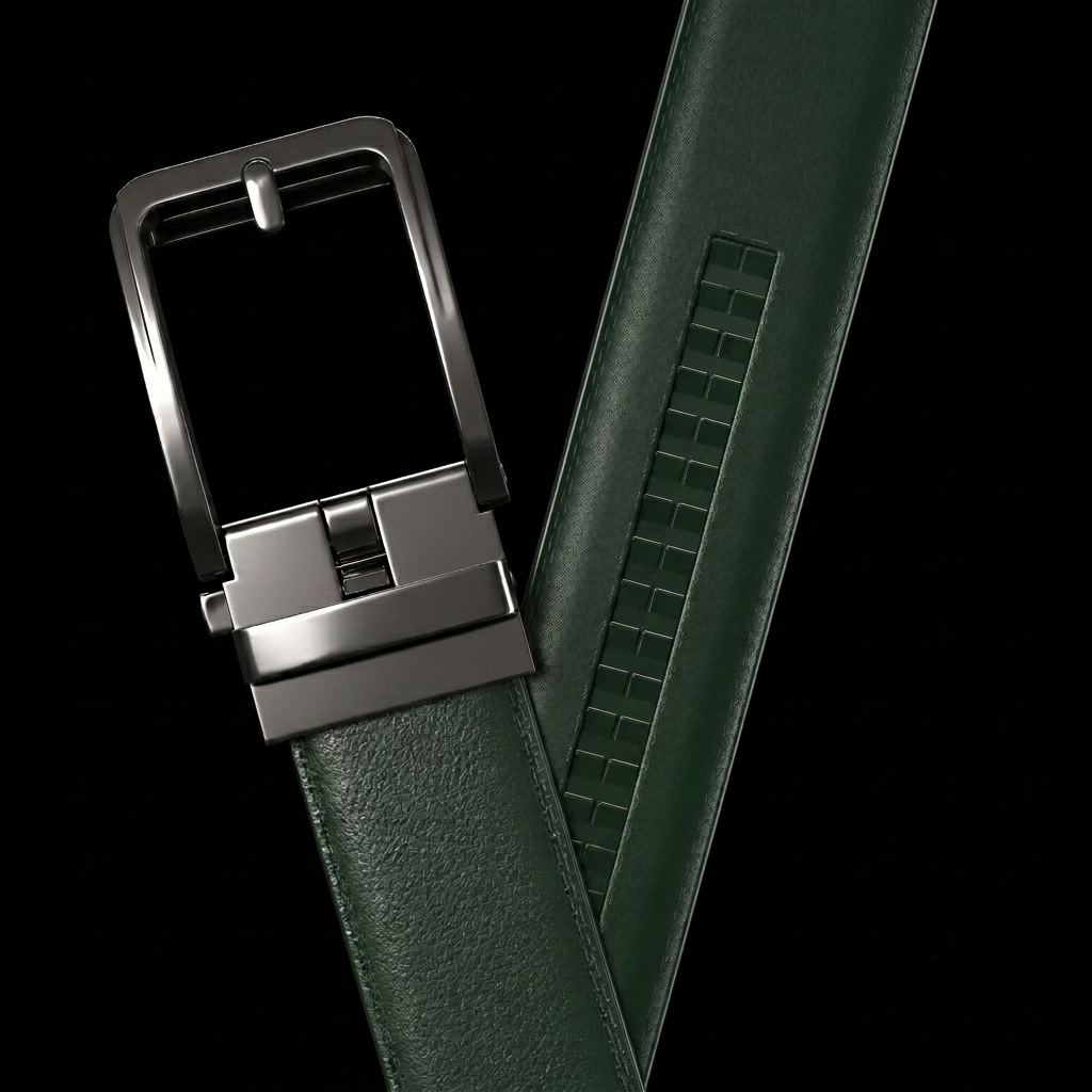 La Ceinture Faurel Vert — Boucle Anthracite